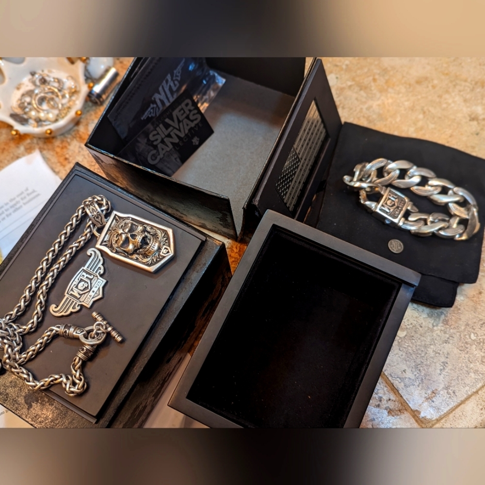 Beautiful NIGHT RIDER STERLING SILVER MEN'S JEWELRY.